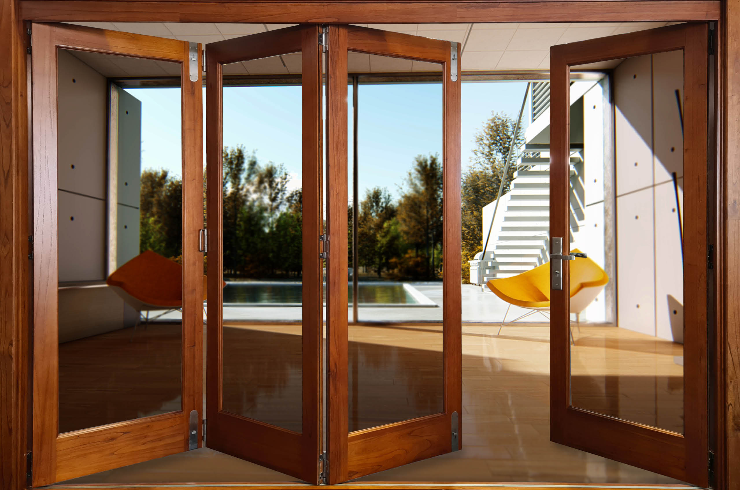 Cedar Bi Fold Stacking Doors & Windows